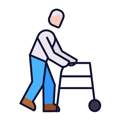 Person Walker, Animated Icon, Lineal