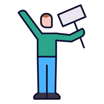 Protest, Animated Icon, Lineal