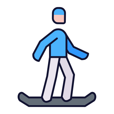 Snowboard, Animated Icon, Lineal