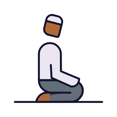 Muslim, Animated Icon, Lineal