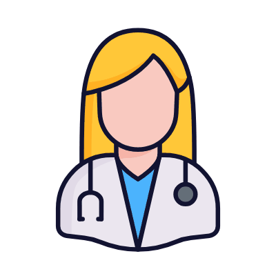 Woman Doctor, Animated Icon, Lineal