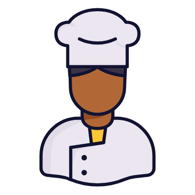Man Cook, Animated Icon, Lineal
