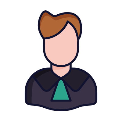 Man Lawyer, Animated Icon, Lineal