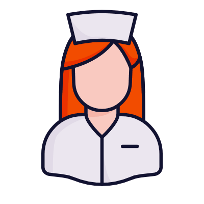 Woman Nurse, Animated Icon, Lineal