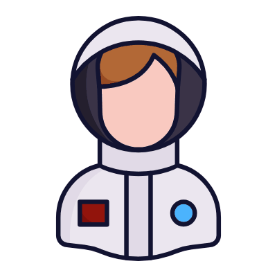 Man Astronaut, Animated Icon, Lineal