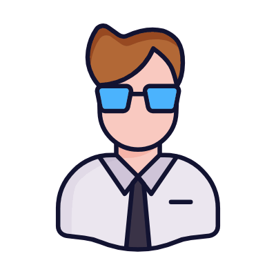 Man Intern, Animated Icon, Lineal