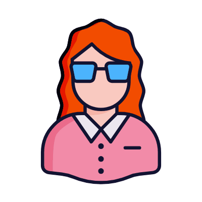 Woman Intern, Animated Icon, Lineal