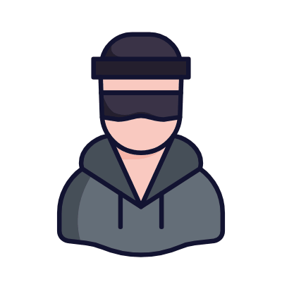 Man Robber, Animated Icon, Lineal