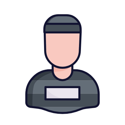 Man Prisoner, Animated Icon, Lineal