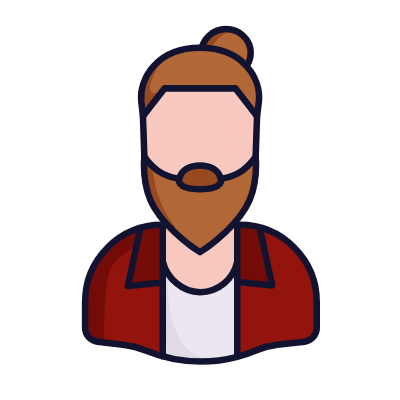Man Lumberjack, Animated Icon, Lineal