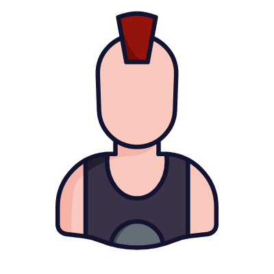 Man Punk, Animated Icon, Lineal