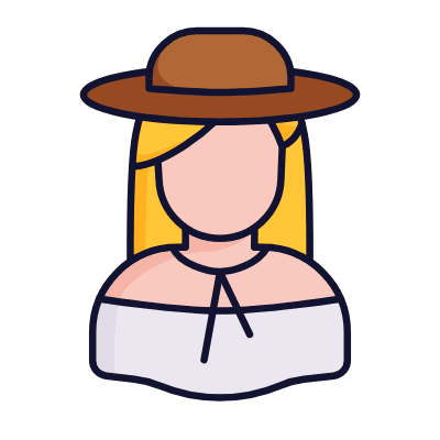 Woman Boho, Animated Icon, Lineal