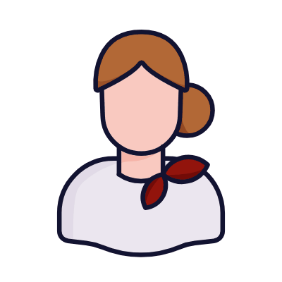 Woman Retro, Animated Icon, Lineal