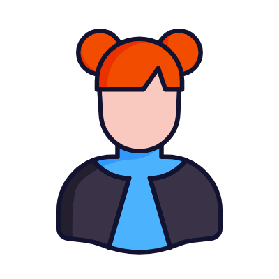 Woman Buns, Animated Icon, Lineal