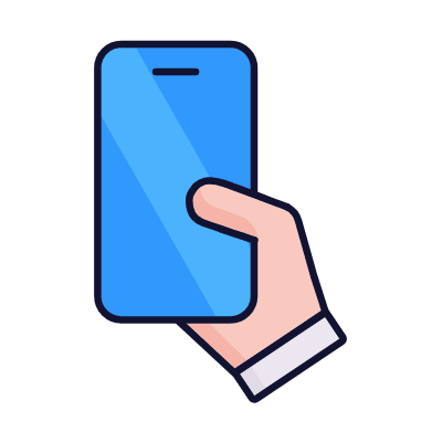 Hand Smartphone, Animated Icon, Lineal