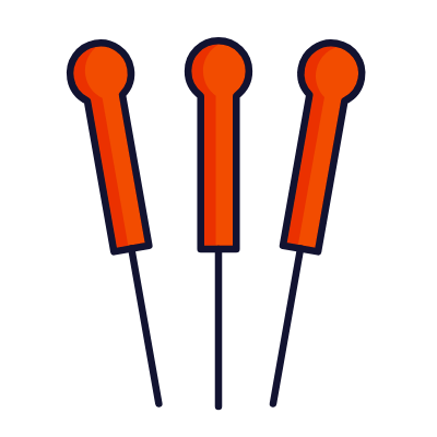 Acupuncture, Animated Icon, Lineal