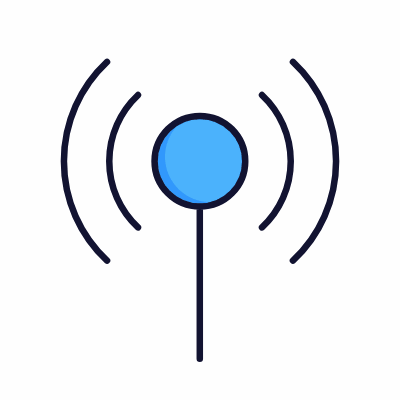 Antenna, Animated Icon, Lineal