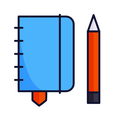 Notebook Pen, Animated Icon, Lineal