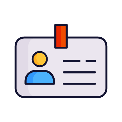 ID Badge, Animated Icon, Lineal