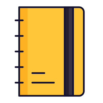 Notebook Elastic, Animated Icon, Lineal
