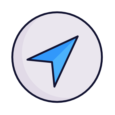Navigation Circle, Animated Icon, Lineal