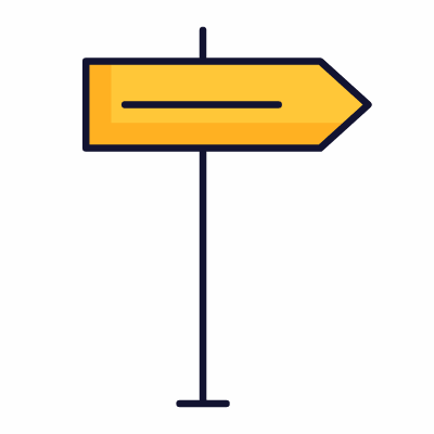 Road Sign, Animated Icon, Lineal