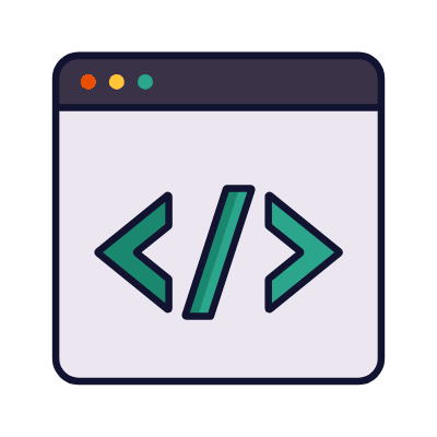 Browser Code, Animated Icon, Lineal