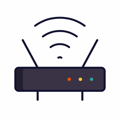 Wifi Router, Animated Icon, Lineal