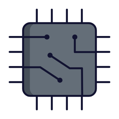 Chip, Animated Icon, Lineal
