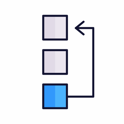 Order Bottom To Top, Animated Icon, Lineal