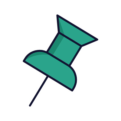 Pushpin, Animated Icon, Lineal