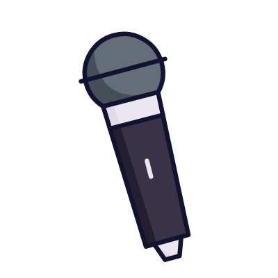 Microphone Stage, Animated Icon, Lineal