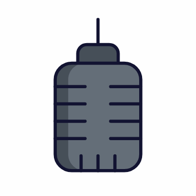 Microphone Retro, Animated Icon, Lineal