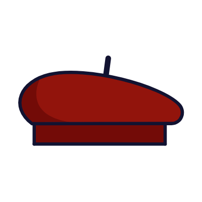 Beret, Animated Icon, Lineal