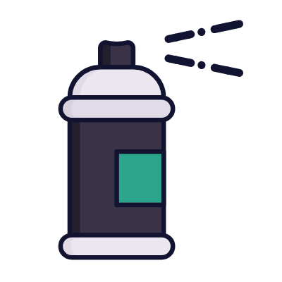 Spray Paint, Animated Icon, Lineal