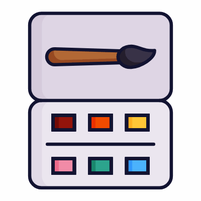 Watercolors, Animated Icon, Lineal