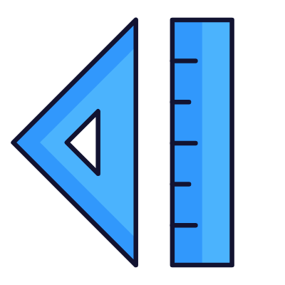Ruler Triangle, Animated Icon, Lineal