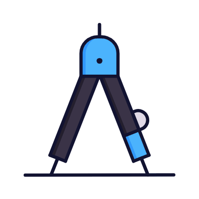 Drawing Compass, Animated Icon, Lineal