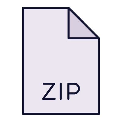 File ZIP, Animated Icon, Lineal