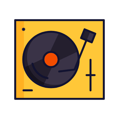 Turning Table, Animated Icon, Lineal