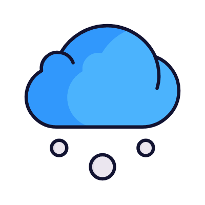 Cloud Hail, Animated Icon, Lineal