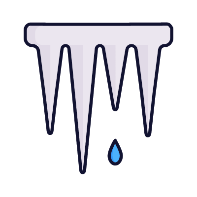 Melting Icicles, Animated Icon, Lineal