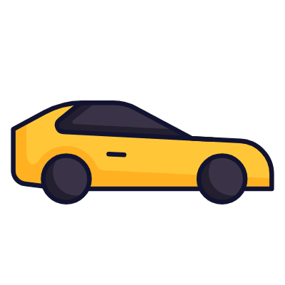 Sport Car, Animated Icon, Lineal