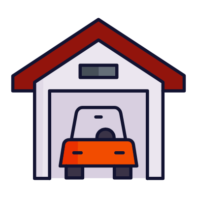 Garage, Animated Icon, Lineal