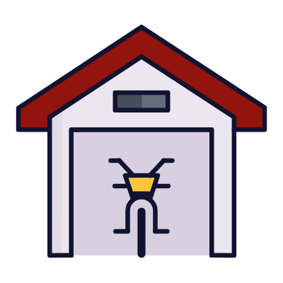 Garage, Animated Icon, Lineal