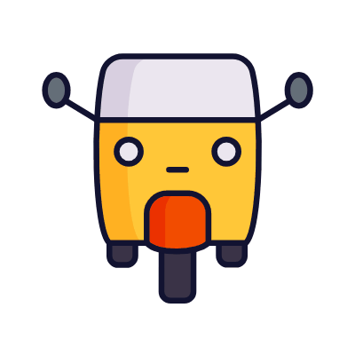 Tuk tuk, Animated Icon, Lineal