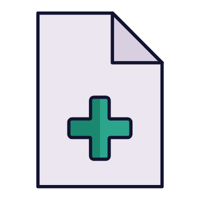 File Plus, Animated Icon, Lineal
