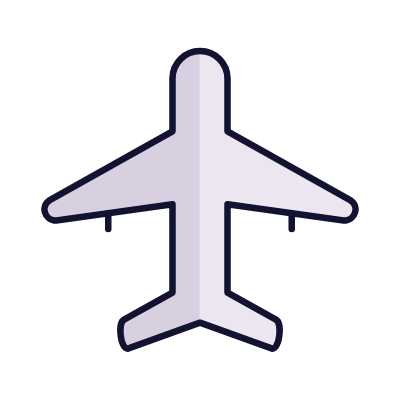 Airplane, Animated Icon, Lineal