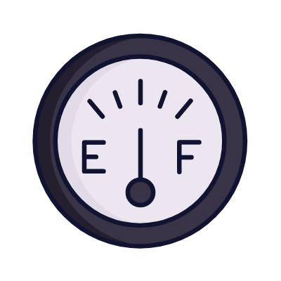 Fuel Gauge, Animated Icon, Lineal
