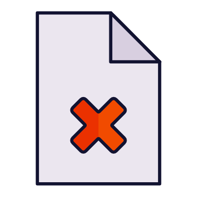 File Cross, Animated Icon, Lineal